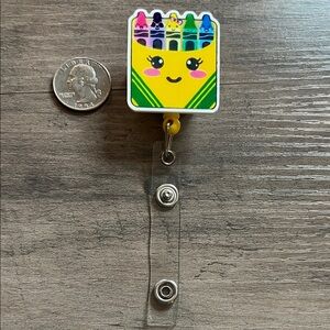 Crayon badge reel